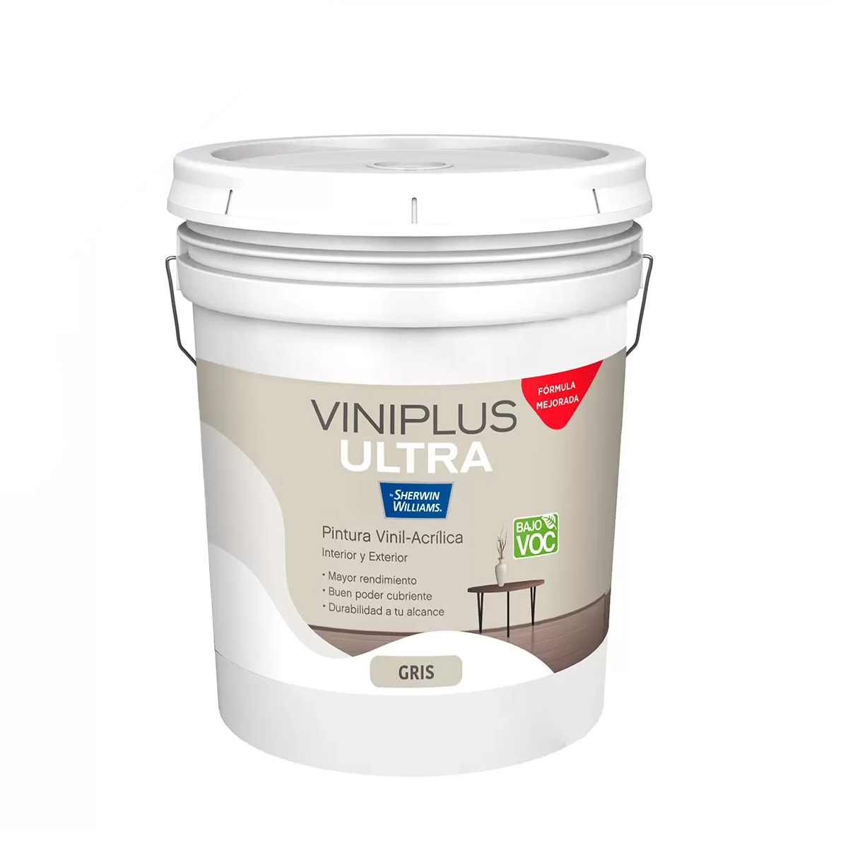 Foto 2 pulgar | Pintura Vinil Plus Vinil-acrílica Sherwin Williams Gris 19 L