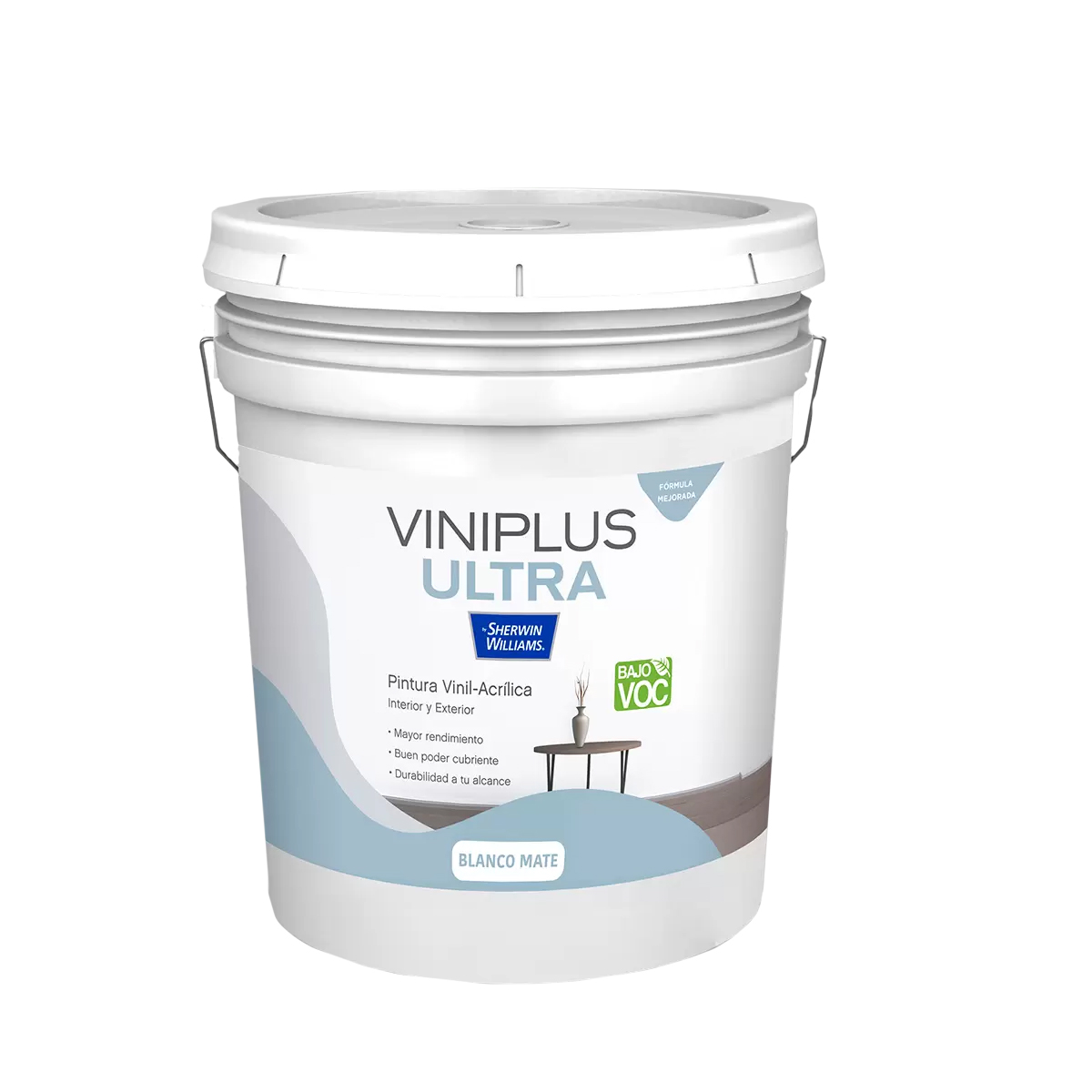 Foto 2 pulgar | Pintura Vinil Plus Vinil-acrílica Sherwin Williams Blanca 19 L