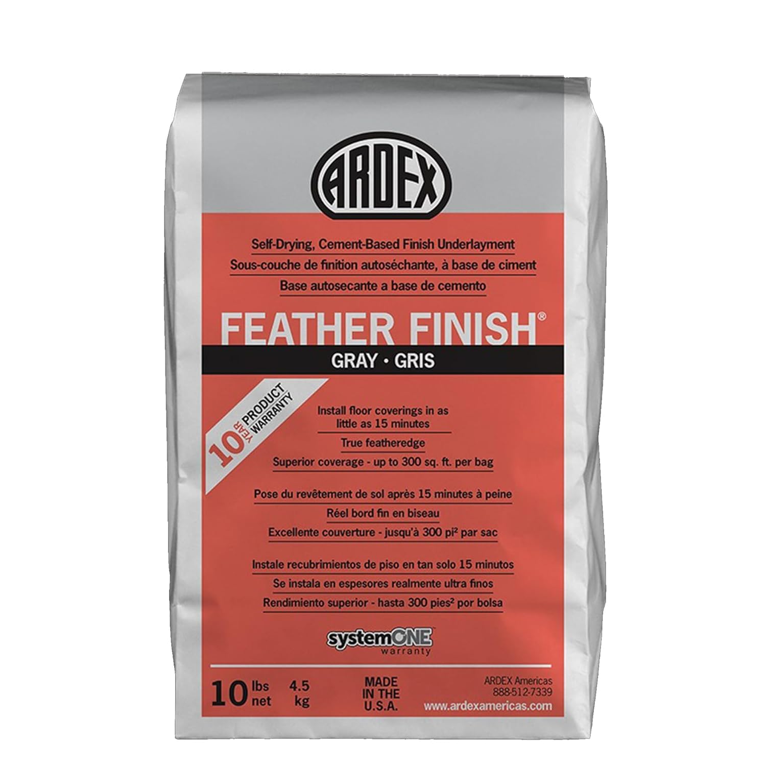 Bolsa De 4,54 Kg Con Acabado De Plumas Underlayment Ardex Feather Finish - Venta Internacional.