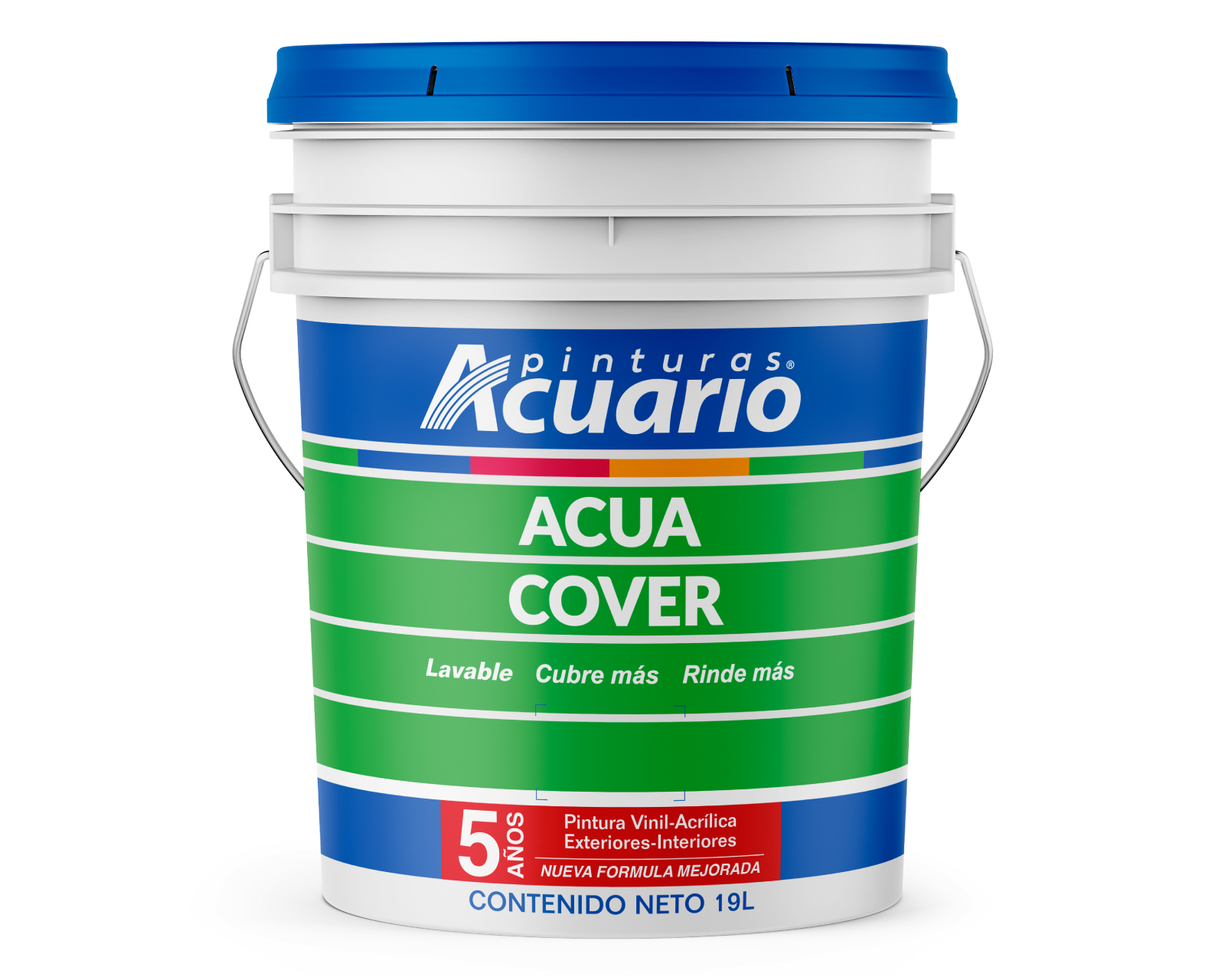 Foto 3 | Pintura Vinil Acrílica Lavable Pinturas Acuario Color Verde Lima 19 L
