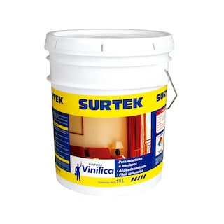 Foto 1 | Cubeta De Pintura Vinílica 19 Lt Color Blanco Surtek