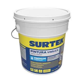 Foto 1 | Cubeta De Pintura Vinílica Premium 19 Lt Color Negro Surtek