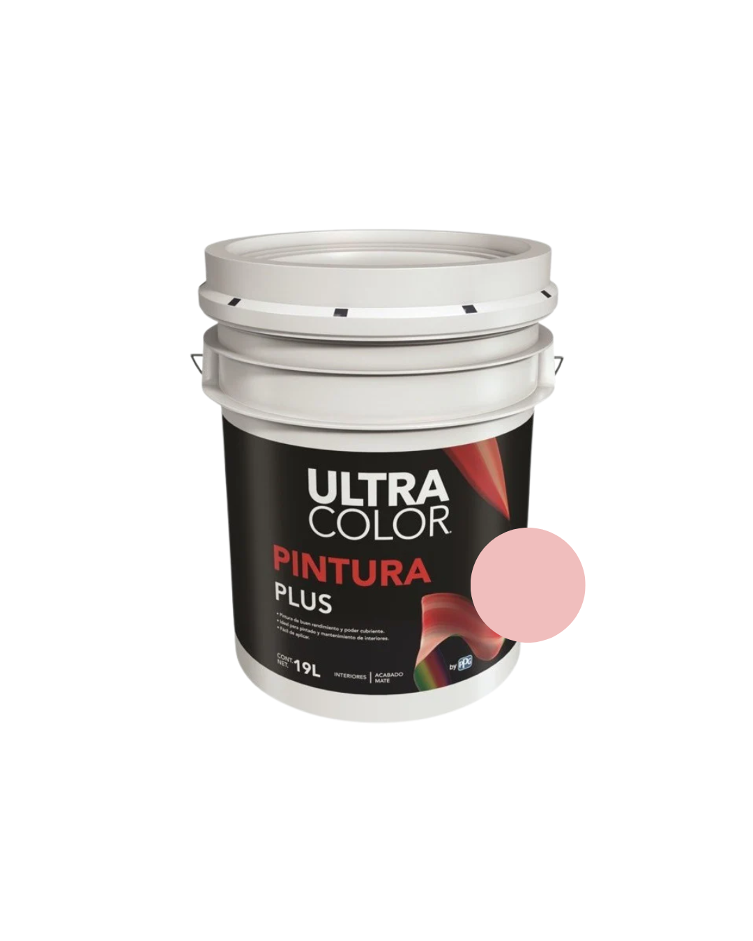 Cubeta De Pintura Vinilica Acrilica Lavable 19 Litros - Color Rosa