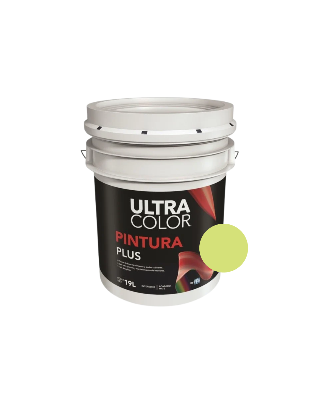 Foto 1 | Cubeta De Pintura Vinilica Acrilica Lavable 19 Litros - Color Verde Natural
