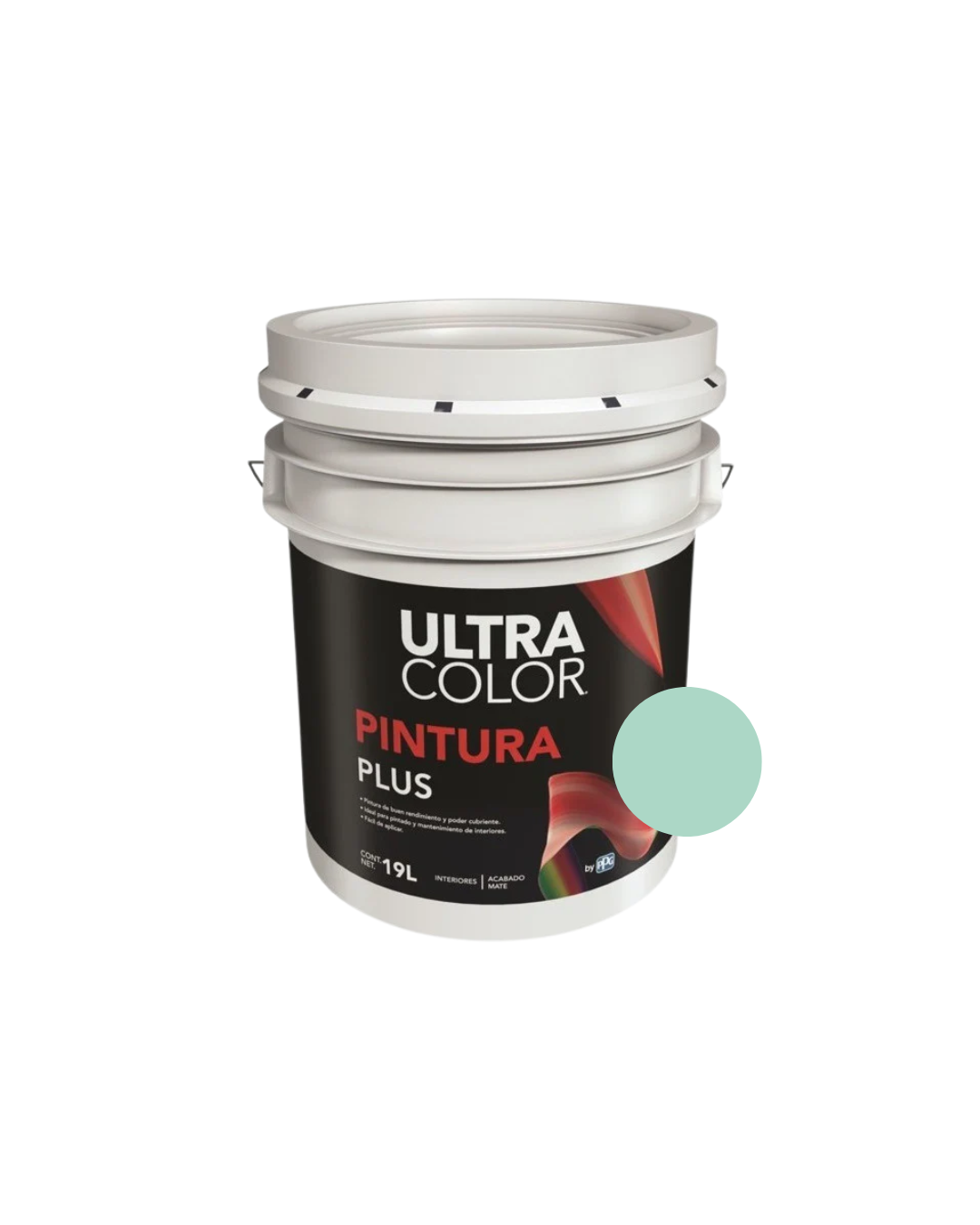 Foto 1 | Cubeta De Pintura Vinilica Acrilica Lavable 19 Litros - Color Turquesa