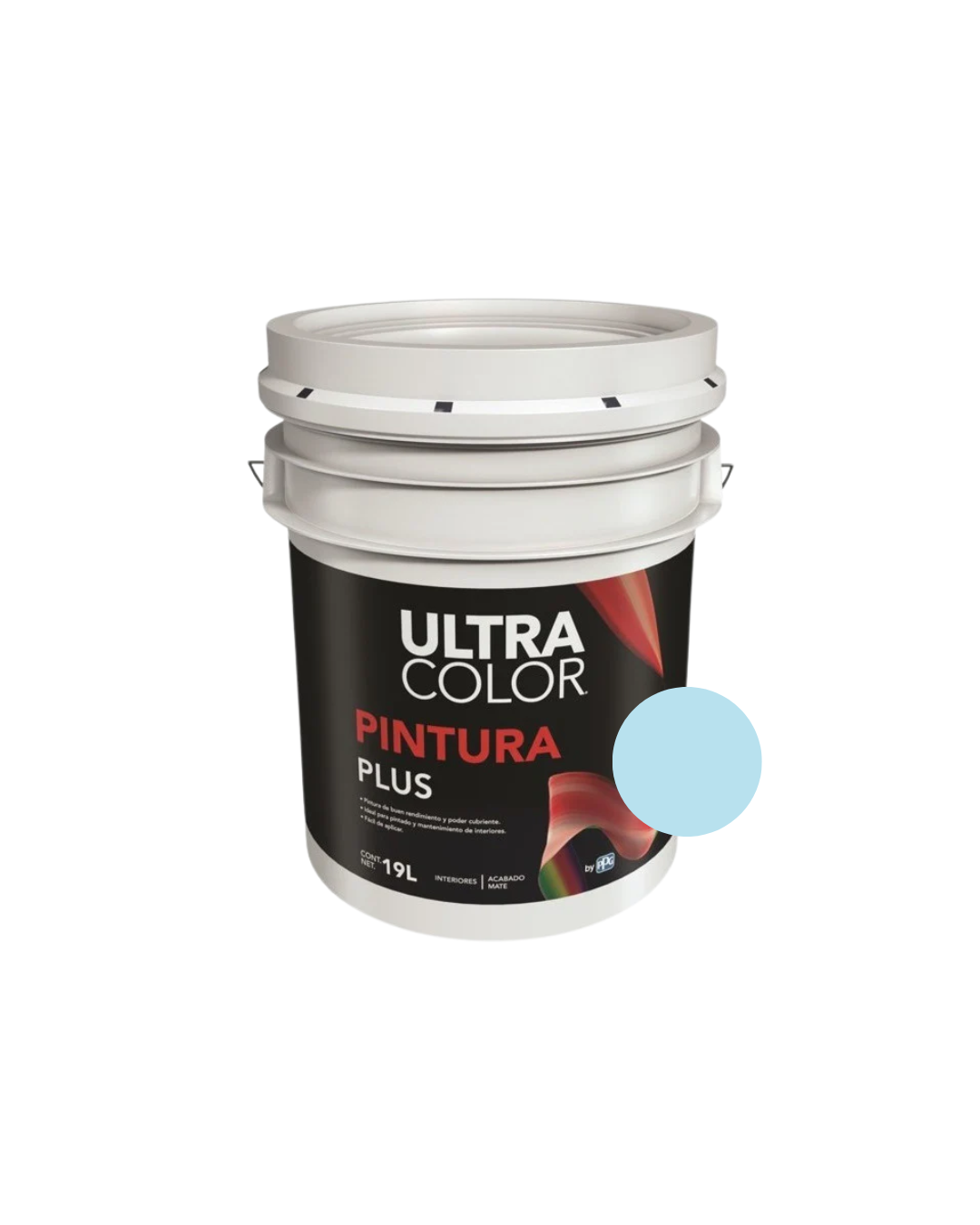 Cubeta De Pintura Vinilica Acrilica Lavable 19 Litros - Color Azul Cielo