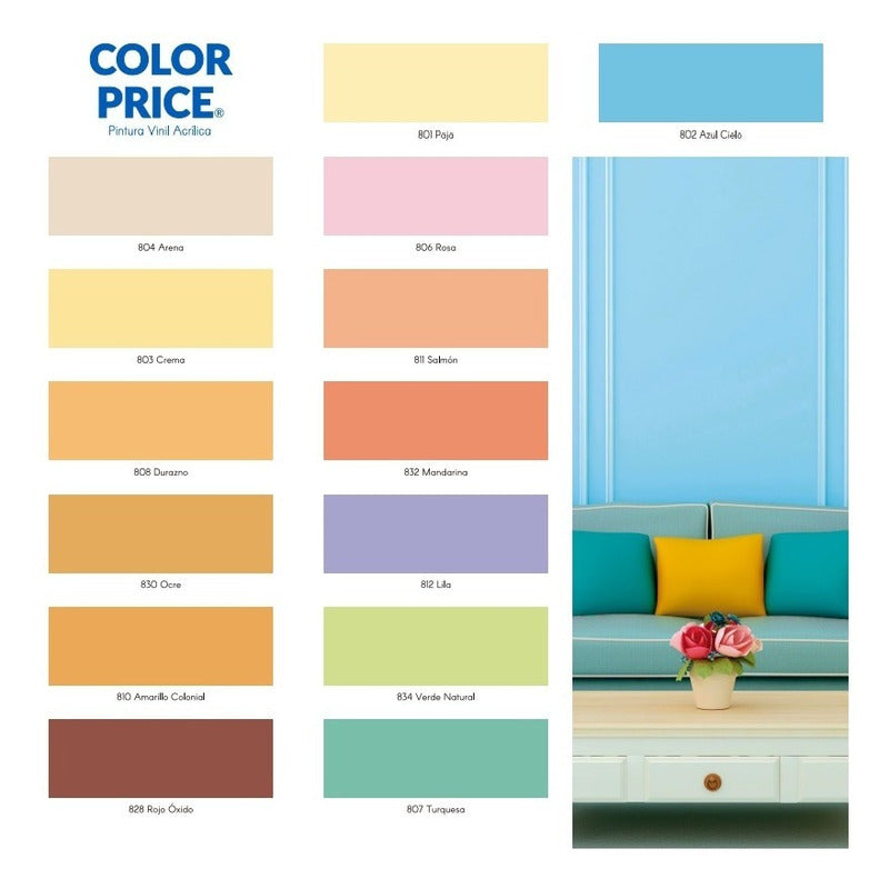 Foto 4 pulgar | Galon De Pintura Vinilica Lavable Acuario Color Price 4lt - Color Rosa