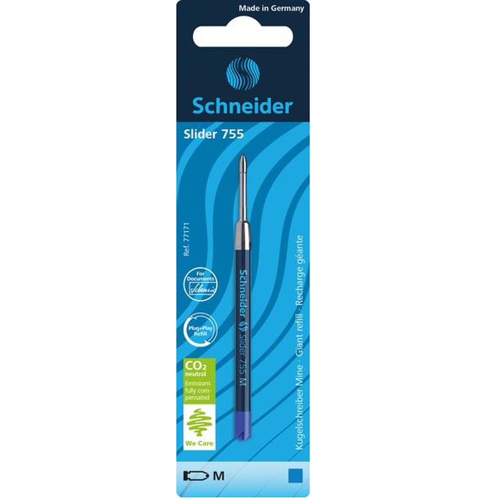 Foto 2 pulgar | Repuesto Metálico Slider 755 Tinta Azul Schneider