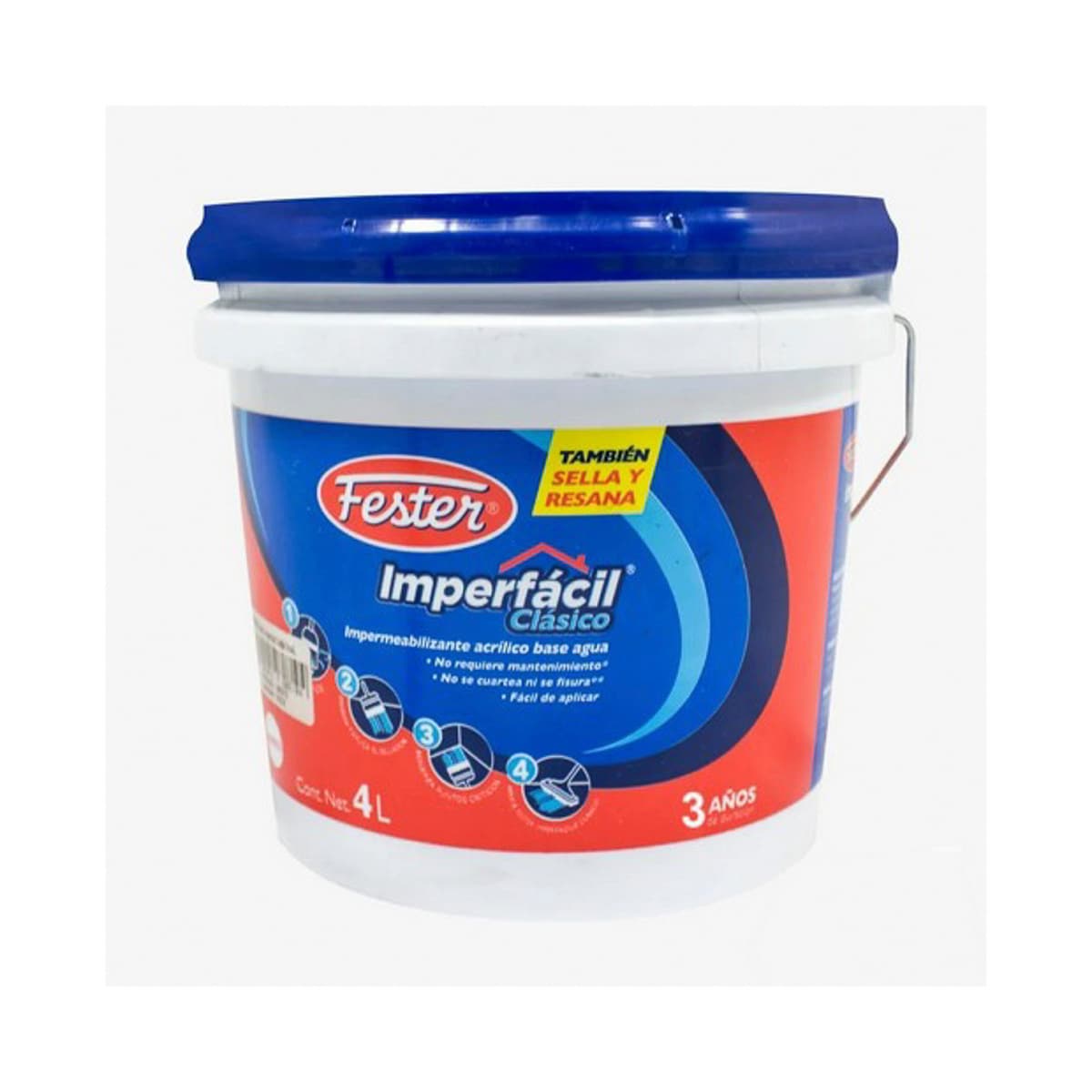 Impermeabilizante 3 Años Fester Blanco 4 Lt (imperfacil Clasico) $649