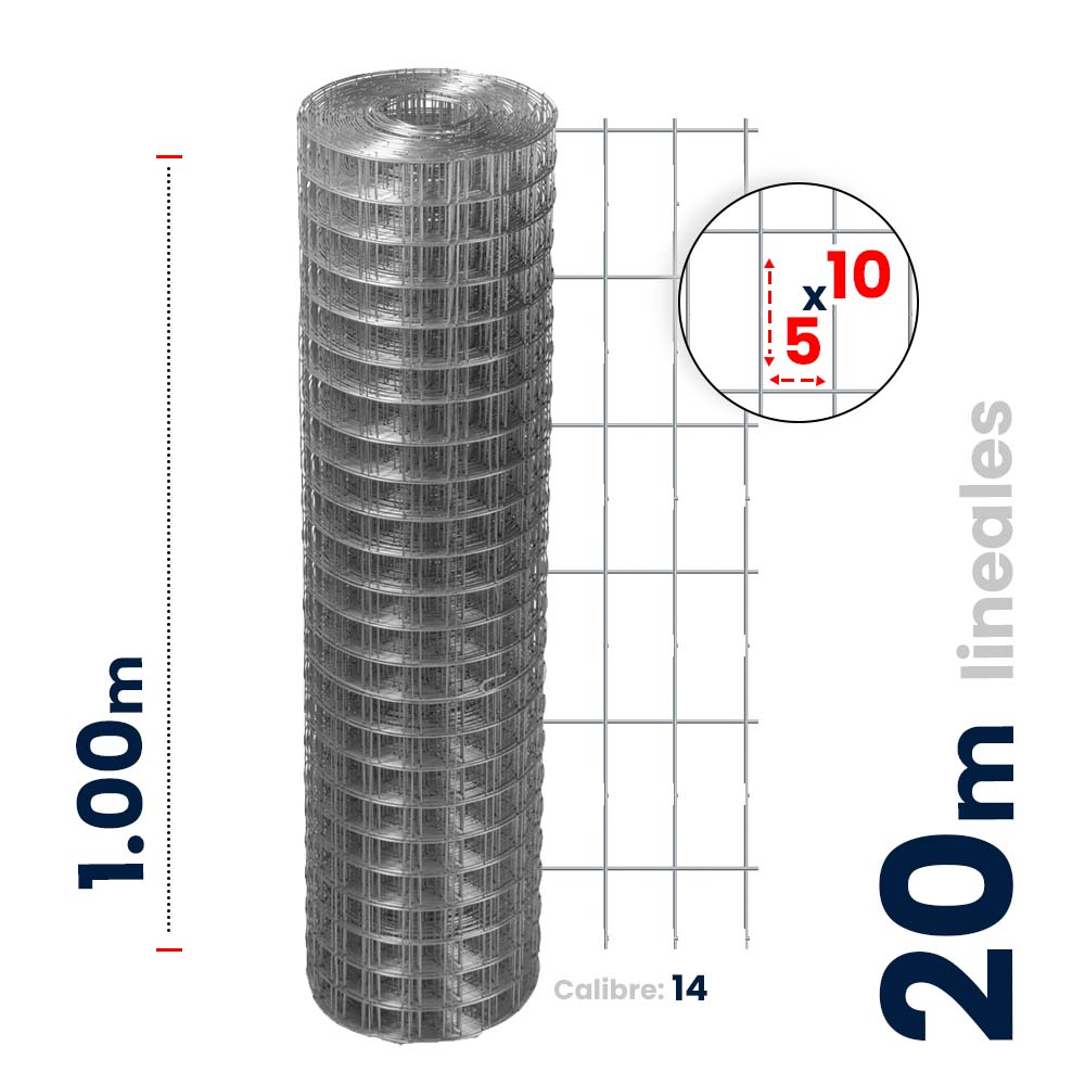 Foto 4 pulgar | Multimalla Ferretera Akron 5x10cm Altura 1.00mts Rollo 20mts