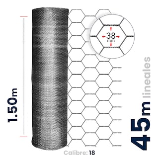 Foto 4 | Malla Hexagonal Akron Altura 1.50mts Abertura 38mm Calibre 20'' Rollo 45mts Reforzada