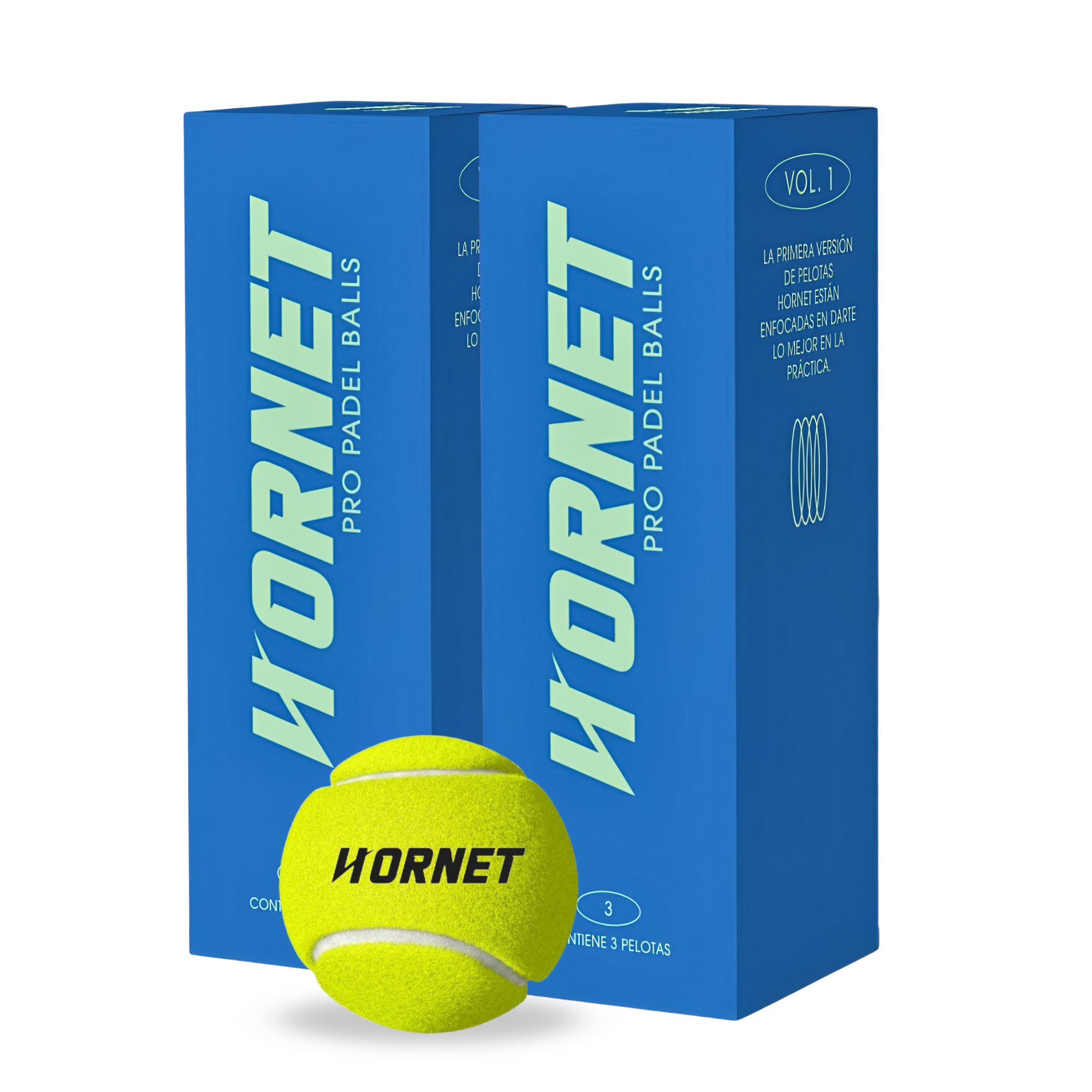 Pelotas De Padel Tenis Pro Hornet Padel Sin Presión 6 Bolas