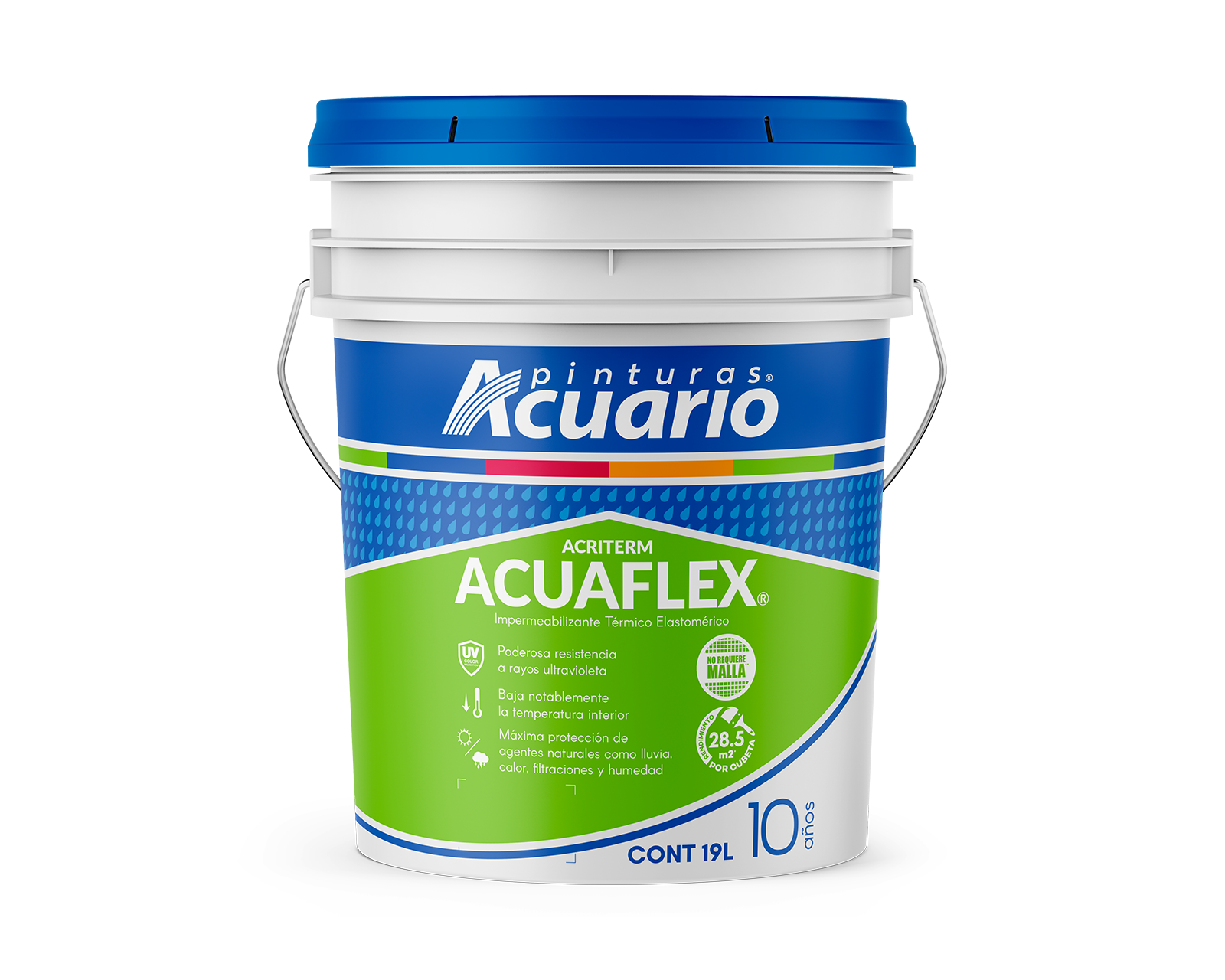 Impermeabilizante Acuario Acuaflex 10 Años Blanco 19 L