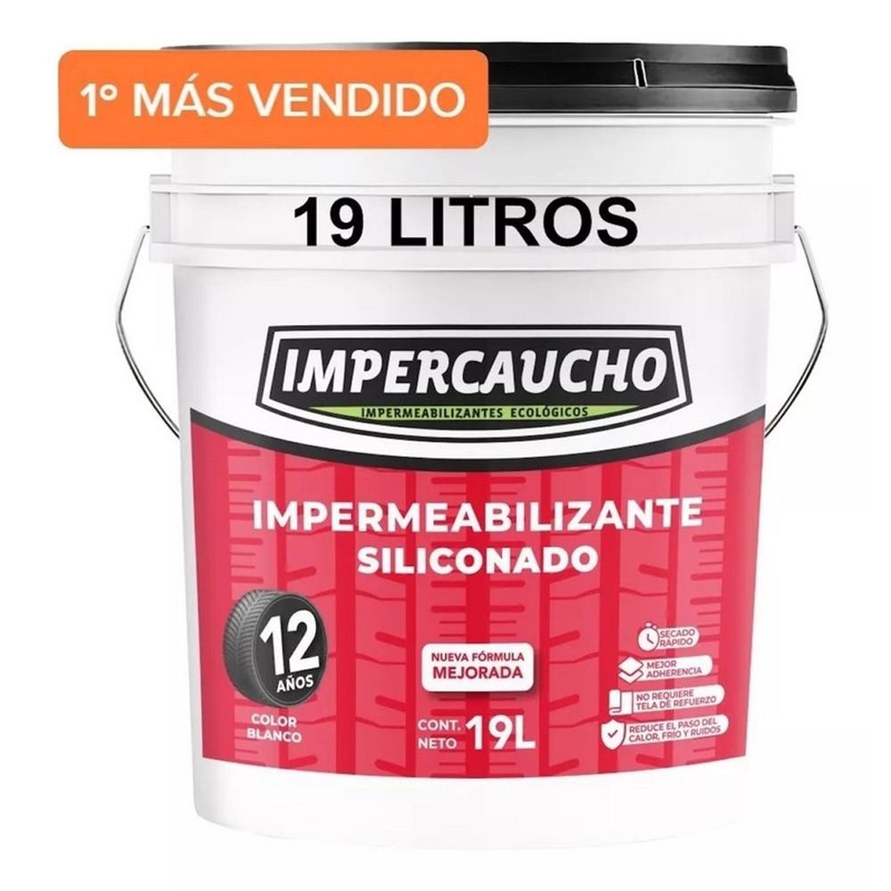 Foto 3 pulgar | Impermeabilizante Impercaucho color Blanco 12 Años Original Fibratado 20m2