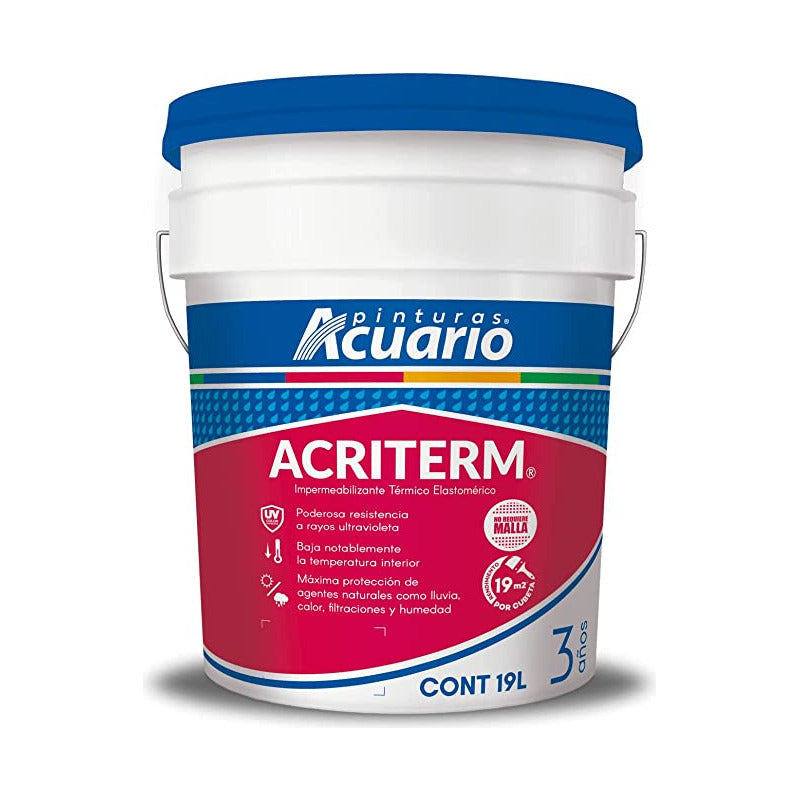 Foto 1 | Impermeabilizante 3 Años 19 Lt Rojo Terraco Acuario Im76190