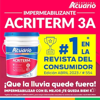 Foto 3 | Impermeabilizante 3 Años 19 Lt Rojo Terraco Acuario Im76190