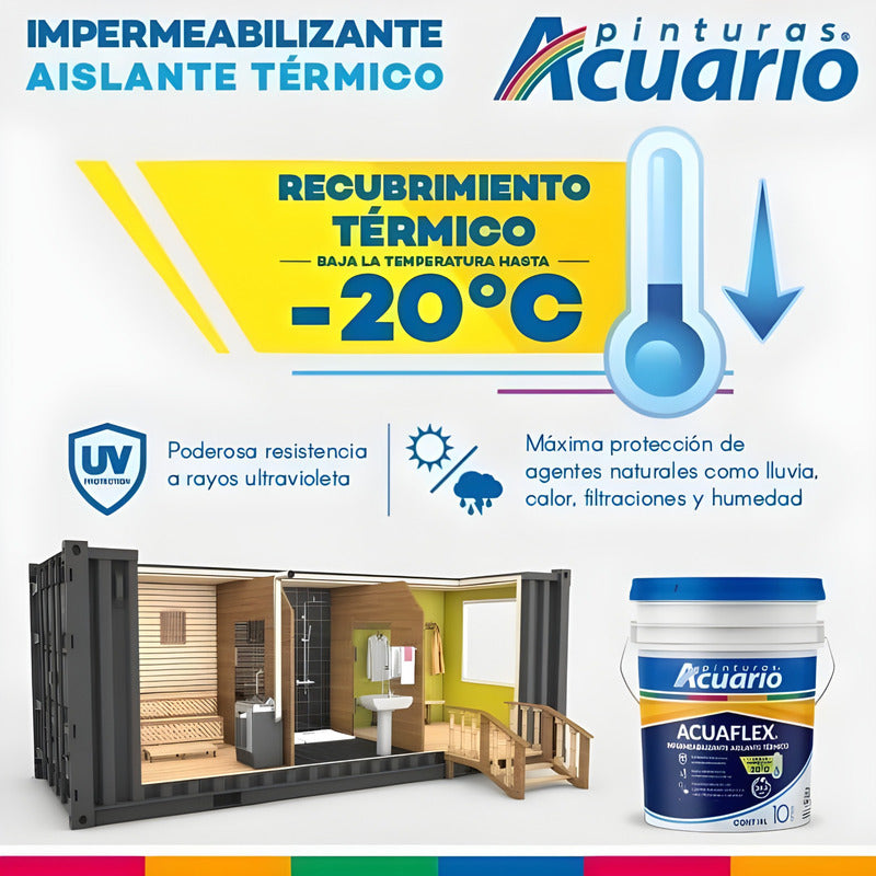 Foto 5 pulgar | Impermeabilizante Acuario Acuaflex Aislante Termico 10 Años