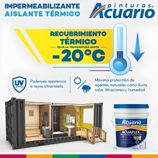 Foto 4 | Impermeabilizante Acuario Acuaflex Aislante Termico 10 Años
