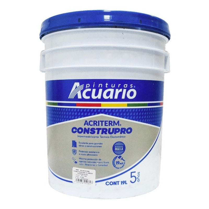 Foto 3 pulgar | Acuario Acriterm Impermeabilizante Construpro 5 Años 19 Lt - Color Terracota