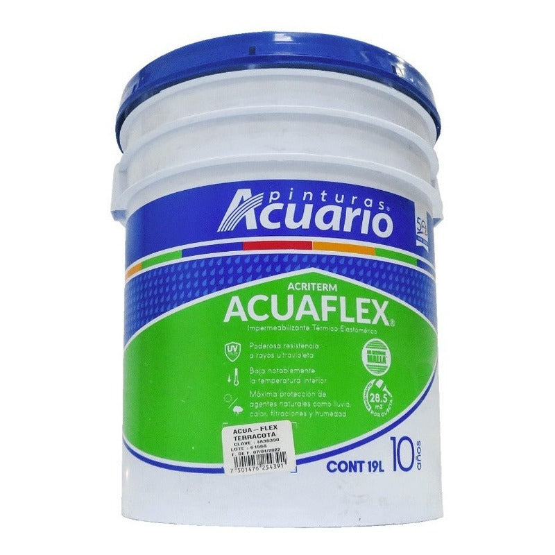 Foto 2 pulgar | Impermeabilizante Acuario Acuaflex 10 Años 19 Lts Terracota