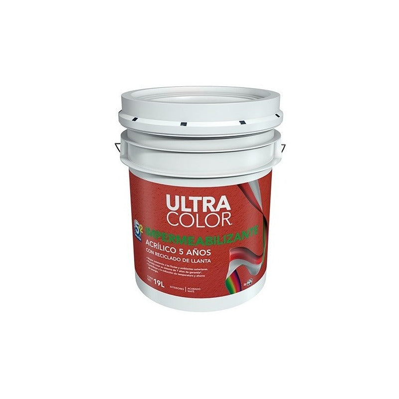 Foto 2 | Cubeta De Impermeabilizante Acrilico Termico Eco 5 Años 19lt - Color Rojo