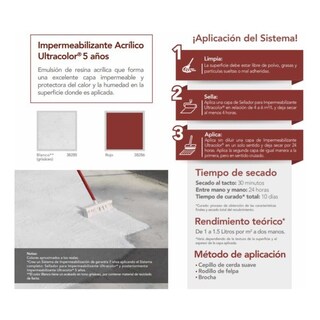 Foto 4 | Cubeta De Impermeabilizante Acrilico Termico Eco 5 Años 19lt - Color Blanco