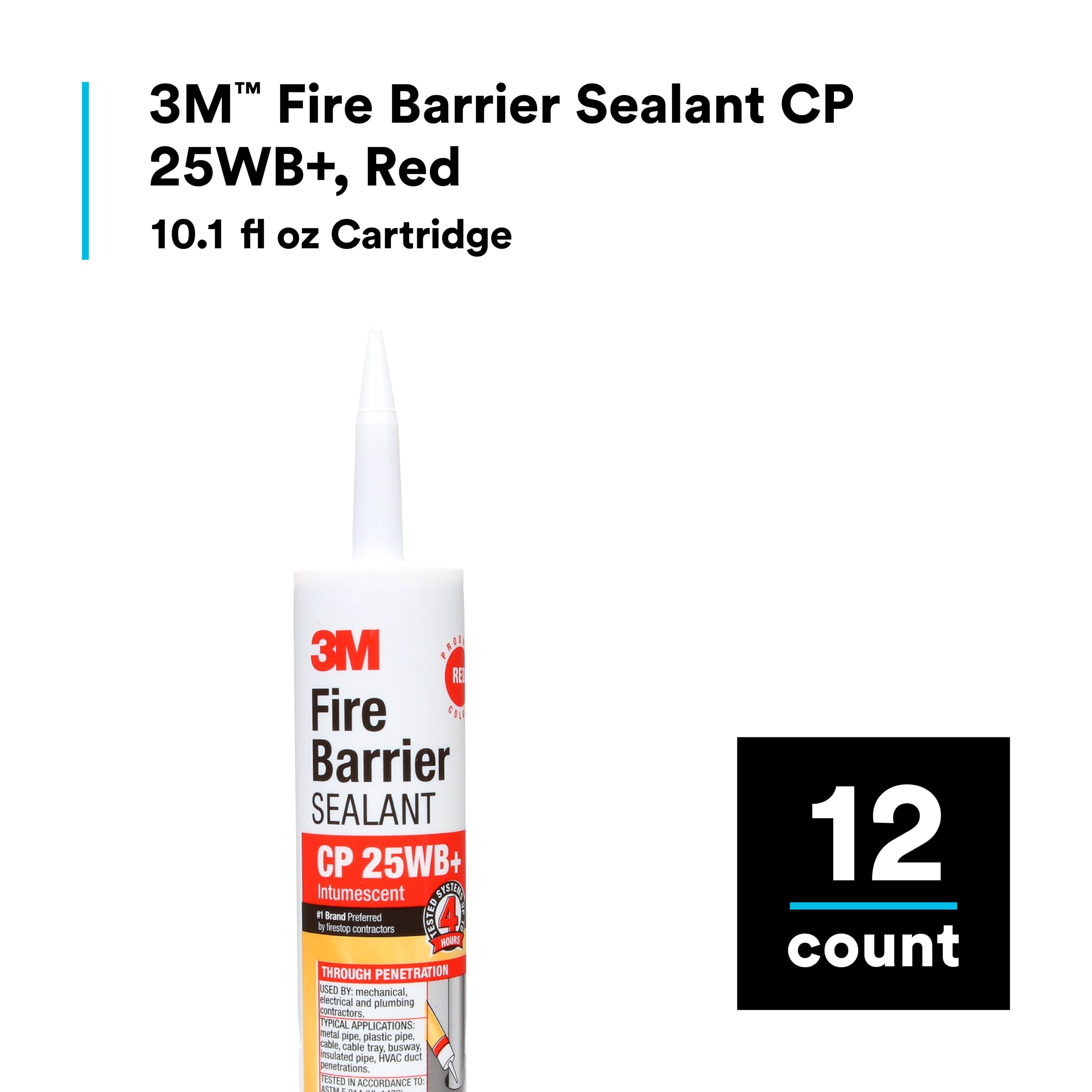 Foto 3 pulgar | Sellador De Barrera Contra Incendios 3m Cp 25wb+, Cartucho Rojo De 300 Ml - Venta Internacional.