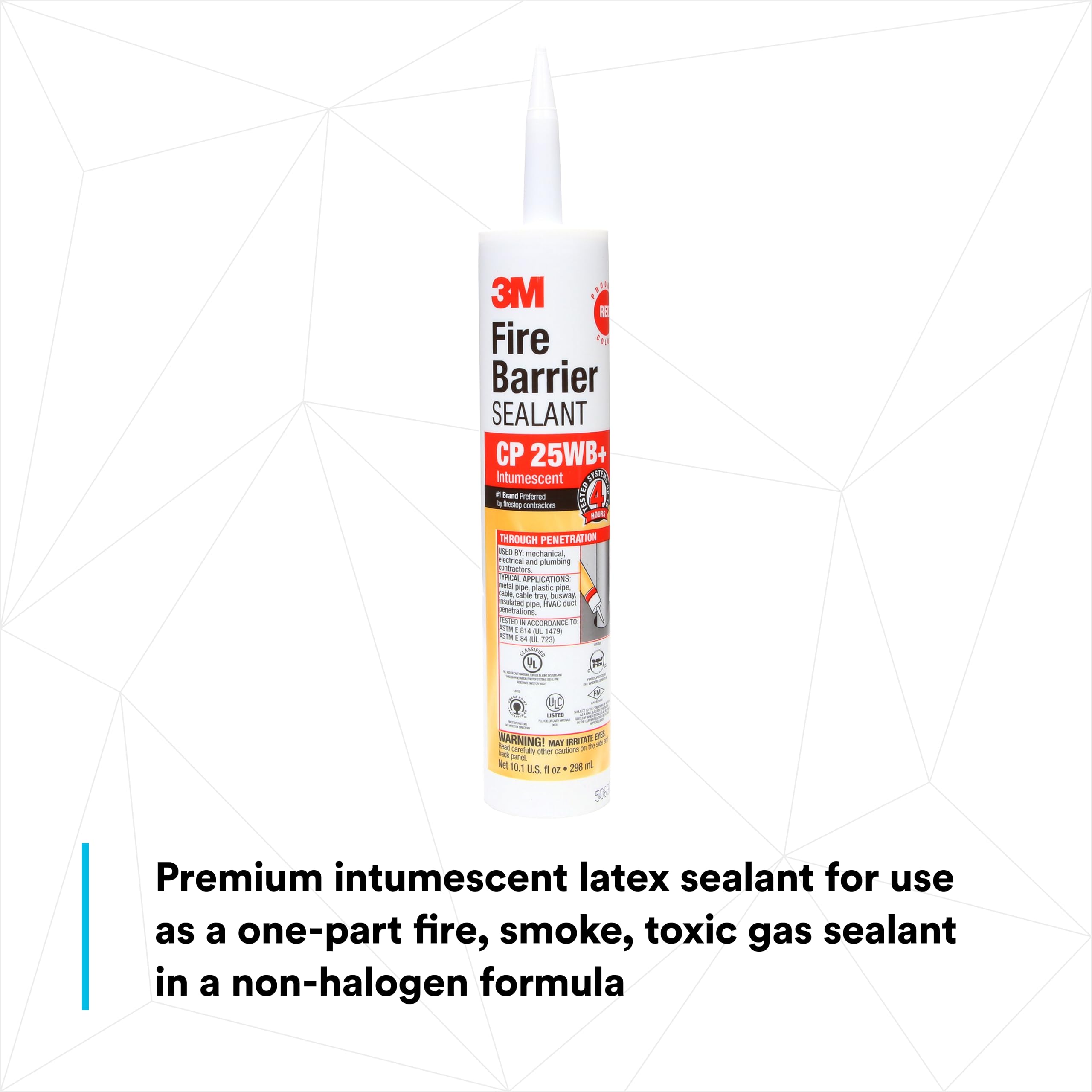 Foto 6 pulgar | Sellador De Barrera Contra Incendios 3m Cp 25wb+, Cartucho Rojo De 300 Ml - Venta Internacional.
