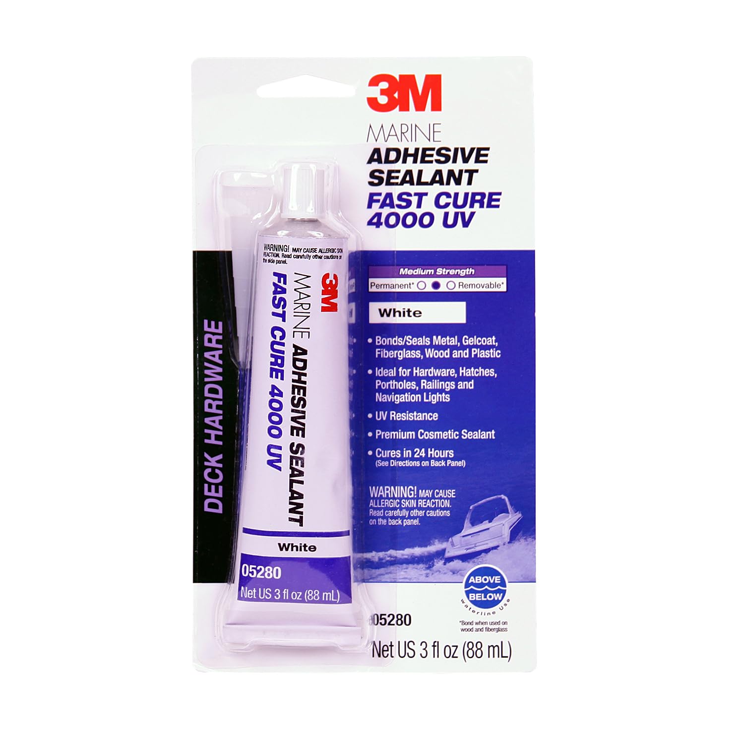 Foto 2 pulgar | Sellador Adhesivo 3m Marine 4000 Uv 90 Ml Blanco Impermeable - Venta Internacional.