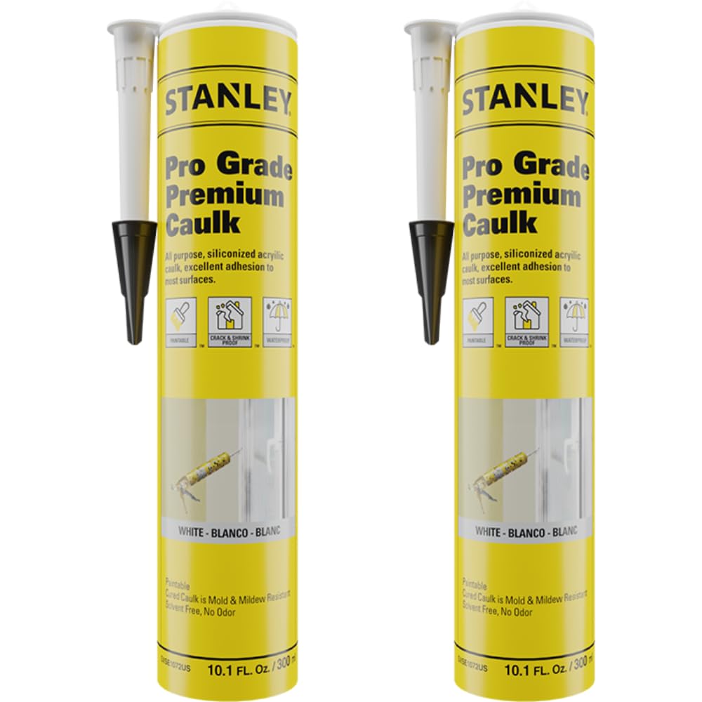Foto 2 pulgar | Sealant Stanley Premium, Acrílico Siliconado Blanco, 300 Ml, Paquete De 2 - Venta Internacional.