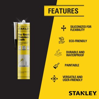 Foto 3 | Sellador Acrílico Caulk Stanley Premium, Siliconado, 300 Ml, Blanco - Venta Internacional.