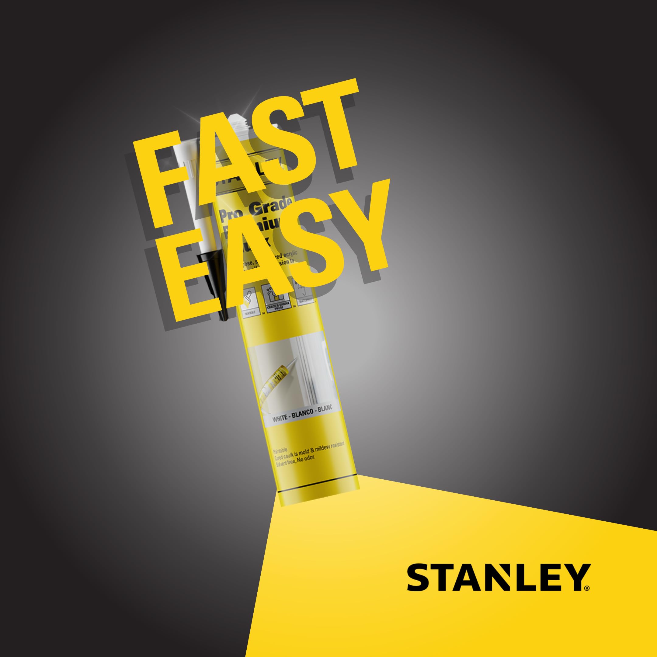 Foto 6 | Sellador Acrílico Caulk Stanley Premium, Siliconado, 300 Ml, Blanco - Venta Internacional.