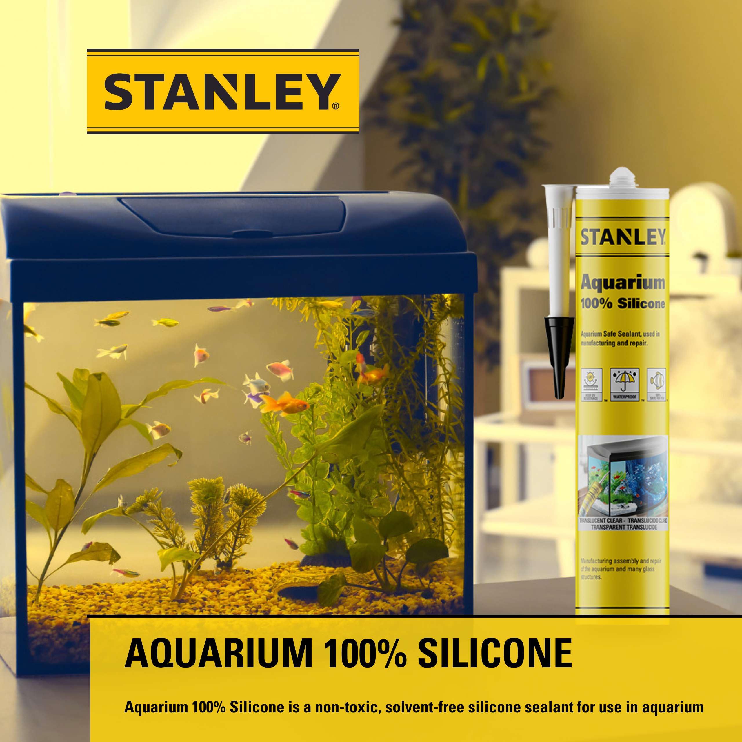 Foto 3 pulgar | Silicona Para Acuarios Stanley, Impermeable, 300 Ml, Transparente, Paquete De 12 - Venta Internacional.