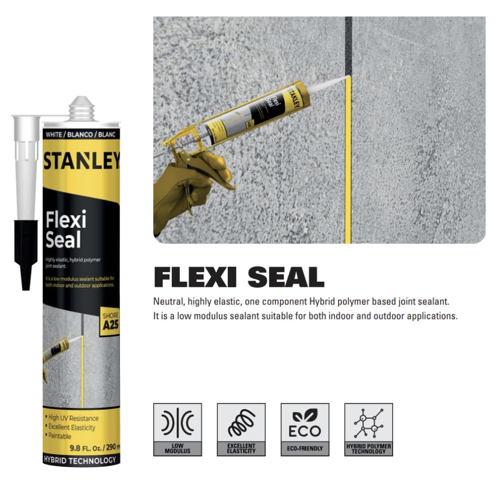 Foto 2 | Sellador Stanley Flexi, Polímero Híbrido Altamente Elástico, 290 Ml, Paquete De 2 - Venta Internacional.