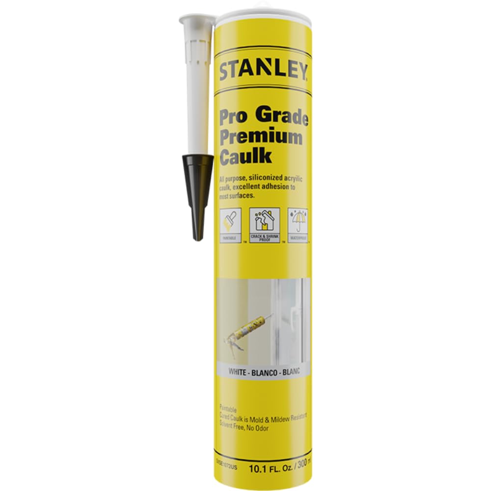 Sellador Stanley Premium, Acrílico Siliconado Blanco, 300 Ml - Venta Internacional.