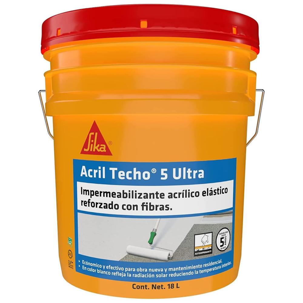 Cubeta Impermeabilizante Acril Techo 5 Años Blanco Sika
