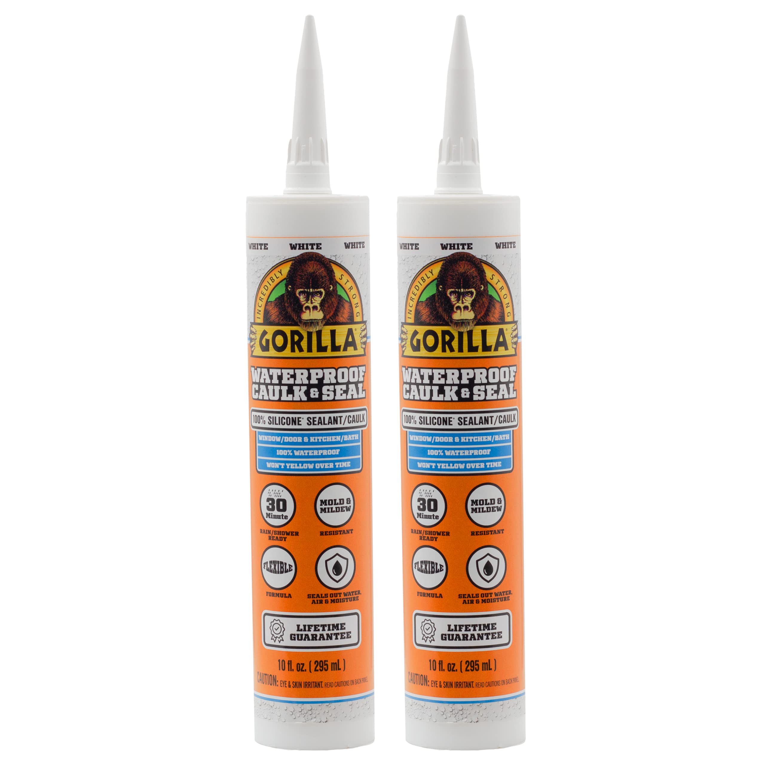Foto 2 pulgar | Sellador De Silicona Caulk & Seal Gorilla Waterproof  300 Ml  Color Blanco - Venta Internacional.