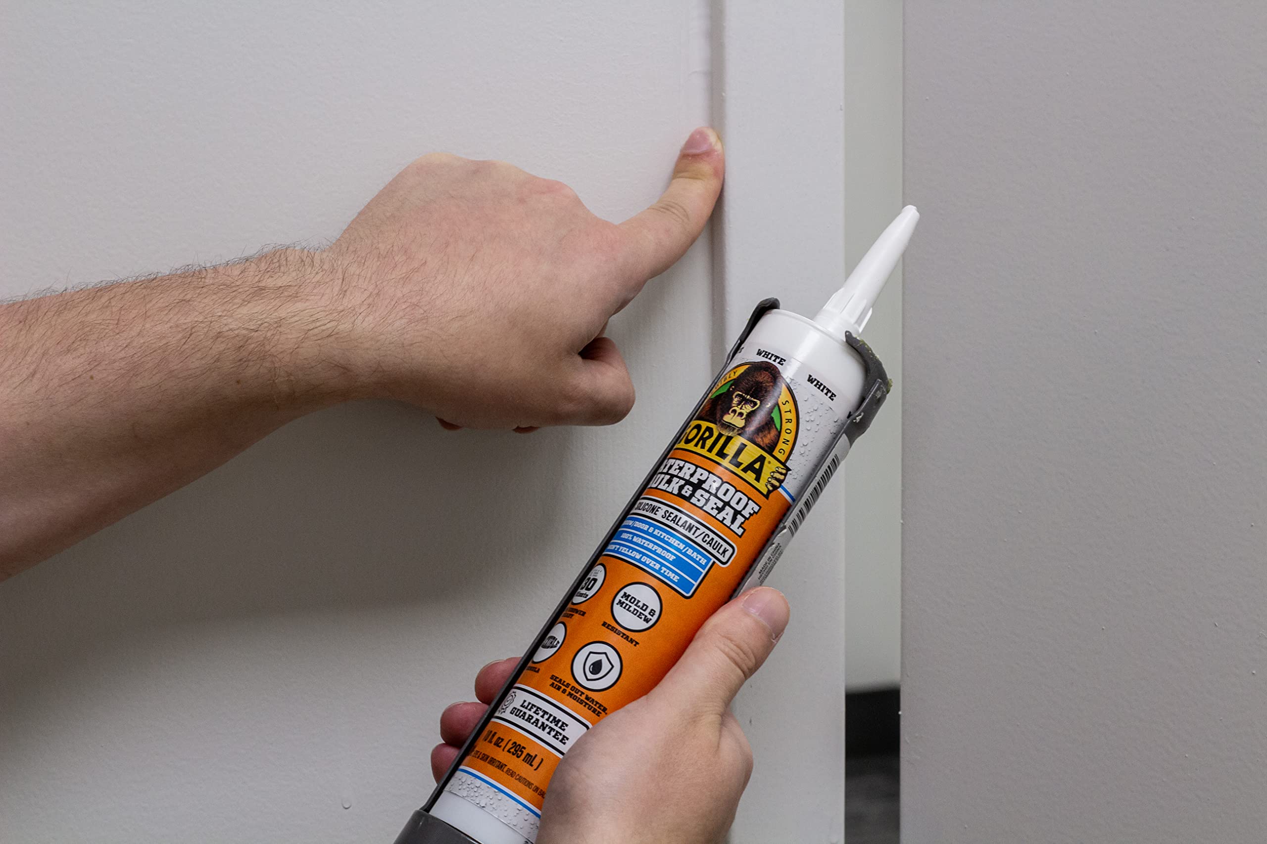 Foto 5 | Sellador De Silicona Caulk & Seal Gorilla Waterproof  300 Ml  Color Blanco - Venta Internacional.