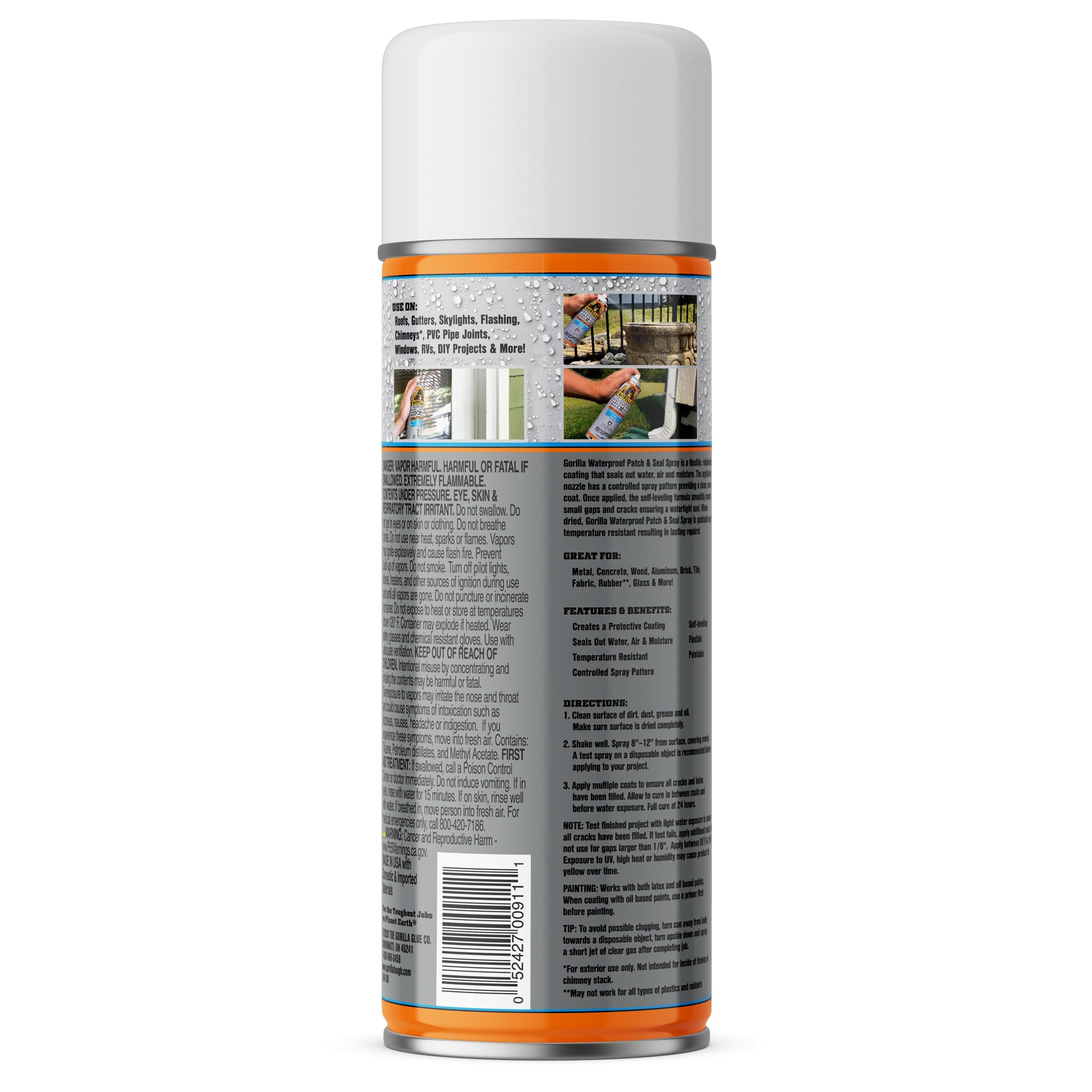 Foto 7 pulgar | Spray Sellador Impermeable Con Revestimiento De Goma Patch & Seal Gorilla - Venta Internacional.