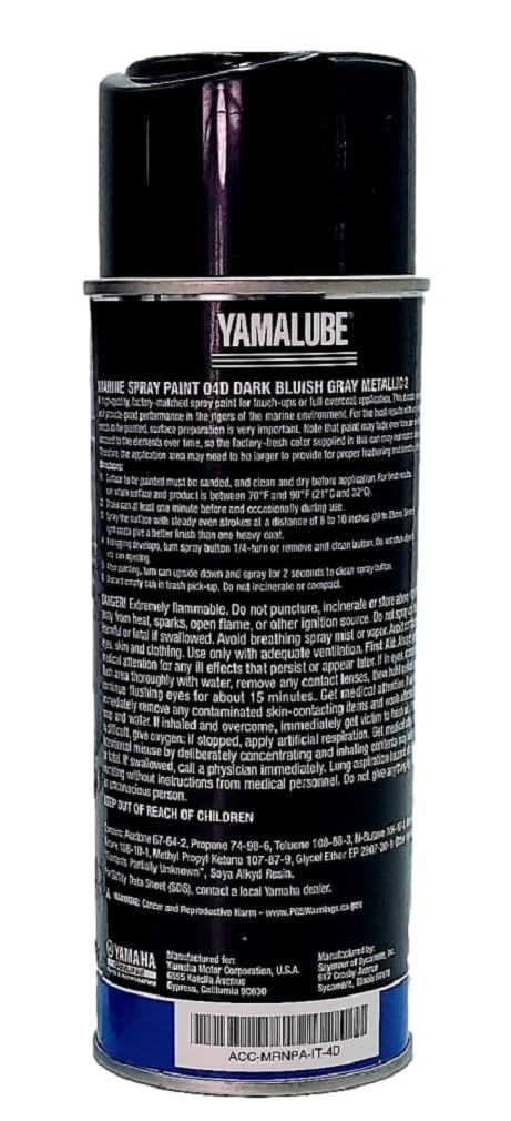 Foto 5 pulgar | Pintura En Aerosol Marina Yamaha Yamalube Oem Gris Azulado Oscuro - Venta Internacional.
