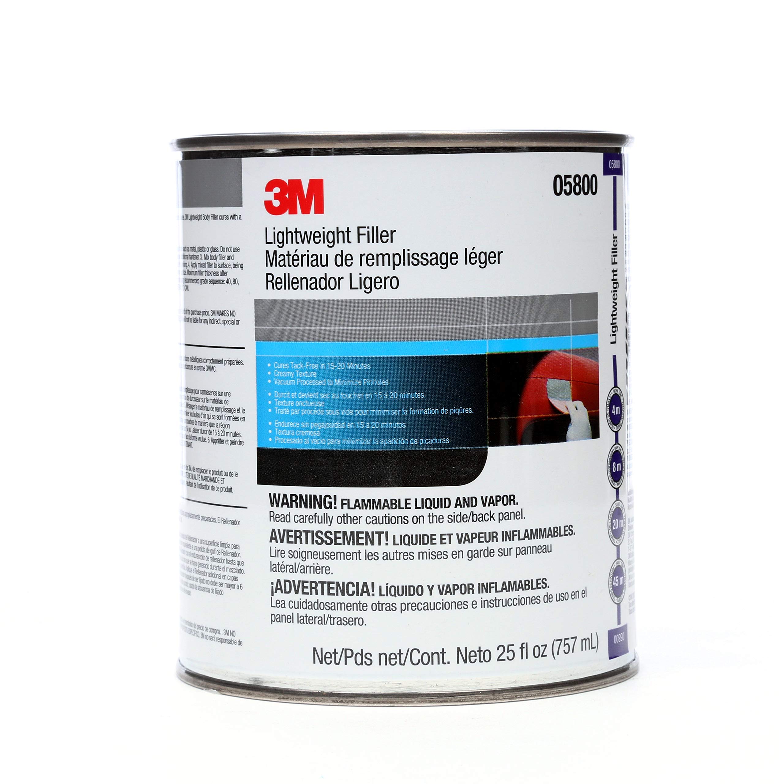 Foto 2 pulgar | Body Filler 3m 05800, Ligero, 1 Litro, Blanco, Para Automóviles - Venta Internacional.