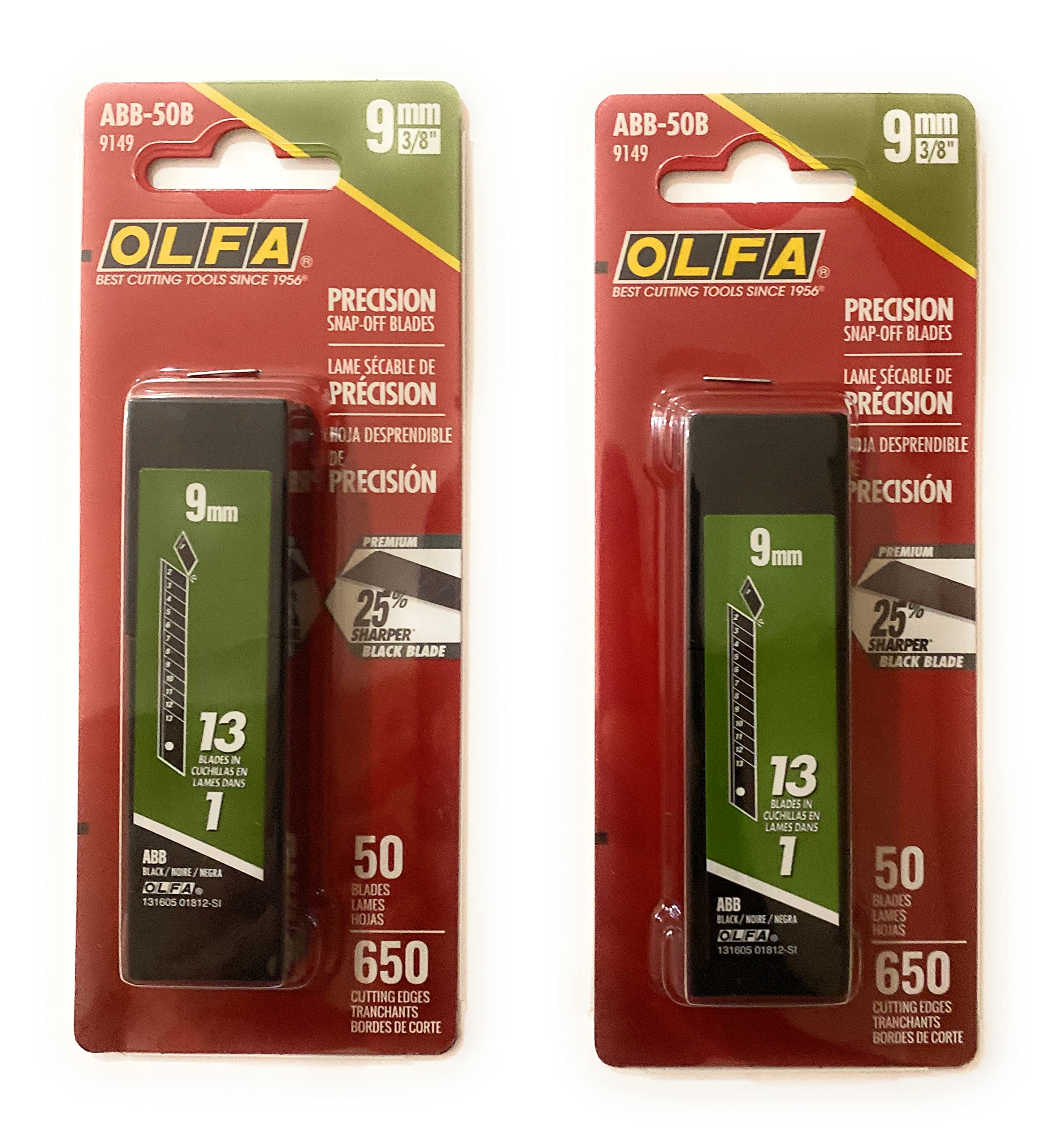 Foto 2 pulgar | Cuchillas Olfa 9149 Abb-50b Ultrasharp Black Snap-off X100 De 9 Mm - Venta Internacional.