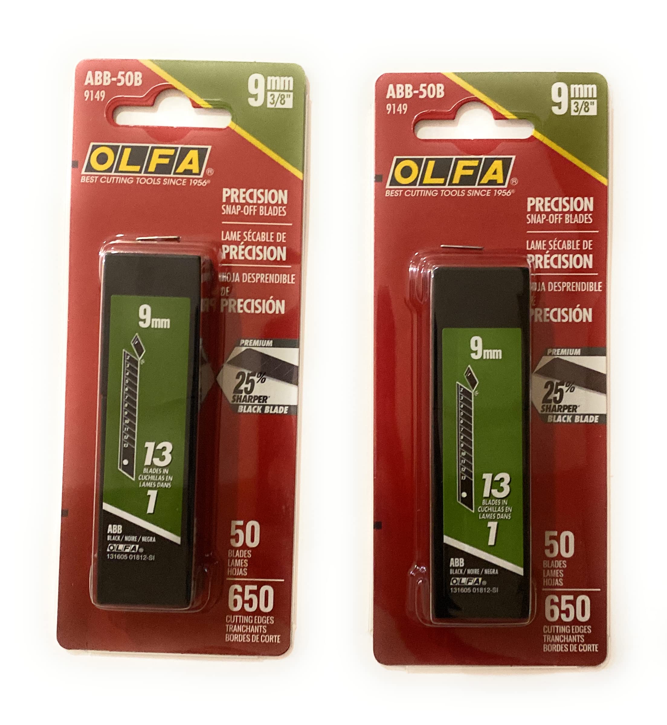 Foto 3 pulgar | Cuchillas Olfa 9149 Abb-50b Ultrasharp Black Snap-off X100 De 9 Mm - Venta Internacional.