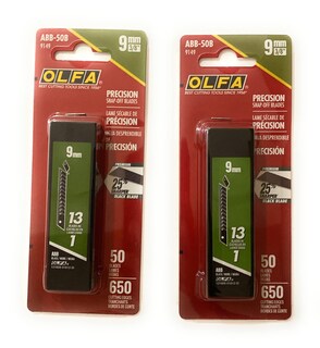 Foto 2 | Cuchillas Olfa 9149 Abb-50b Ultrasharp Black Snap-off X100 De 9 Mm - Venta Internacional.