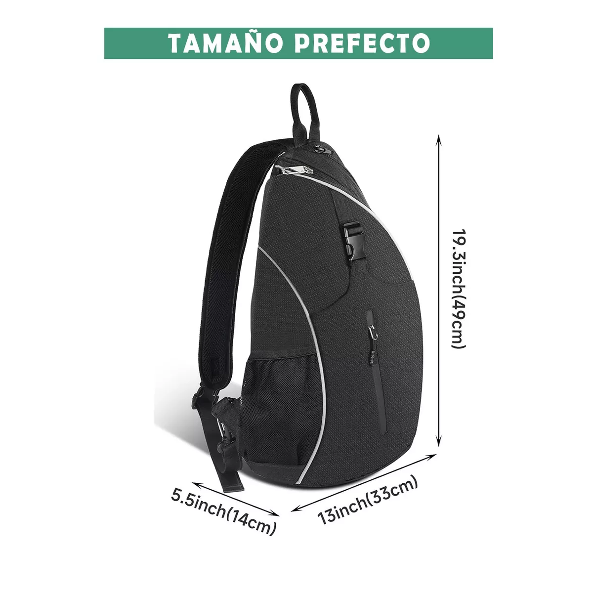 Foto 3 pulgar | Mochila Para Tennis Eo Safe Imports Esi-17457 Negro