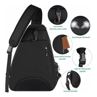 Foto 4 | Mochila Para Tennis Eo Safe Imports Esi-17457 Negro
