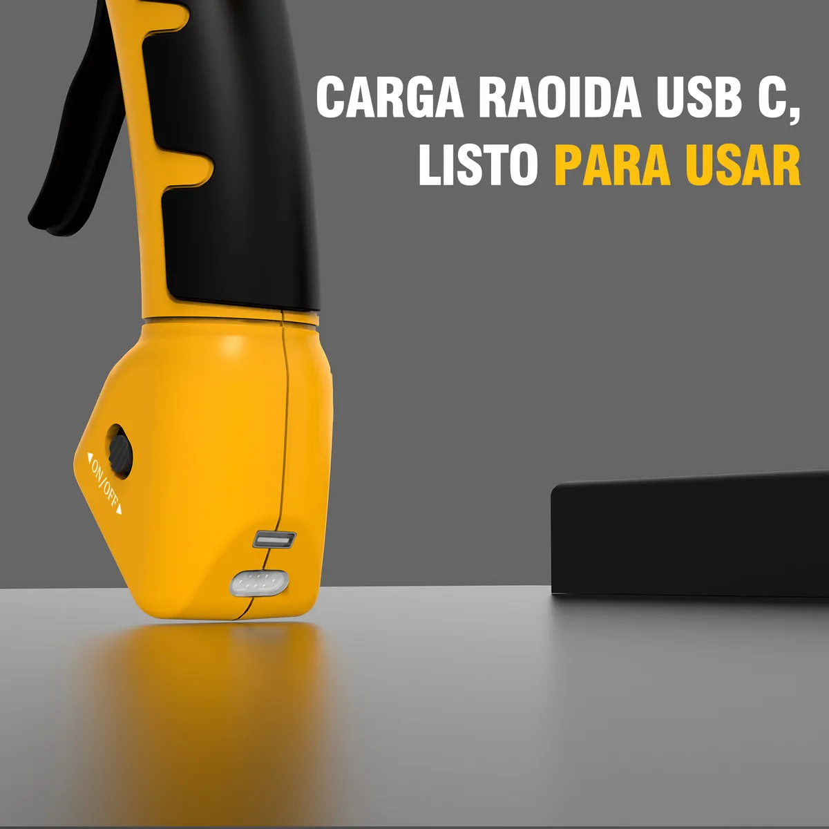Foto 3 | Pistola De Silicon Inalámbrica Usb-c Caliente Eléctrica Eo Safe Imports Esi-19802 Amarillo