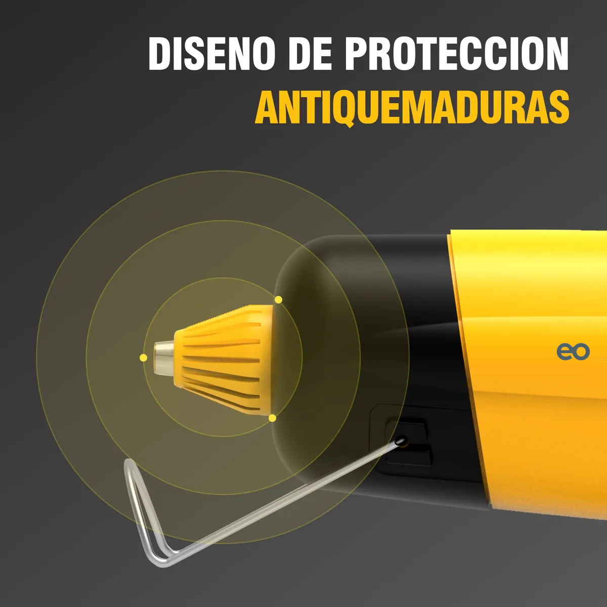 Foto 5 pulgar | Pistola De Silicon Inalámbrica Usb-c Caliente Eléctrica Eo Safe Imports Esi-19802 Amarillo