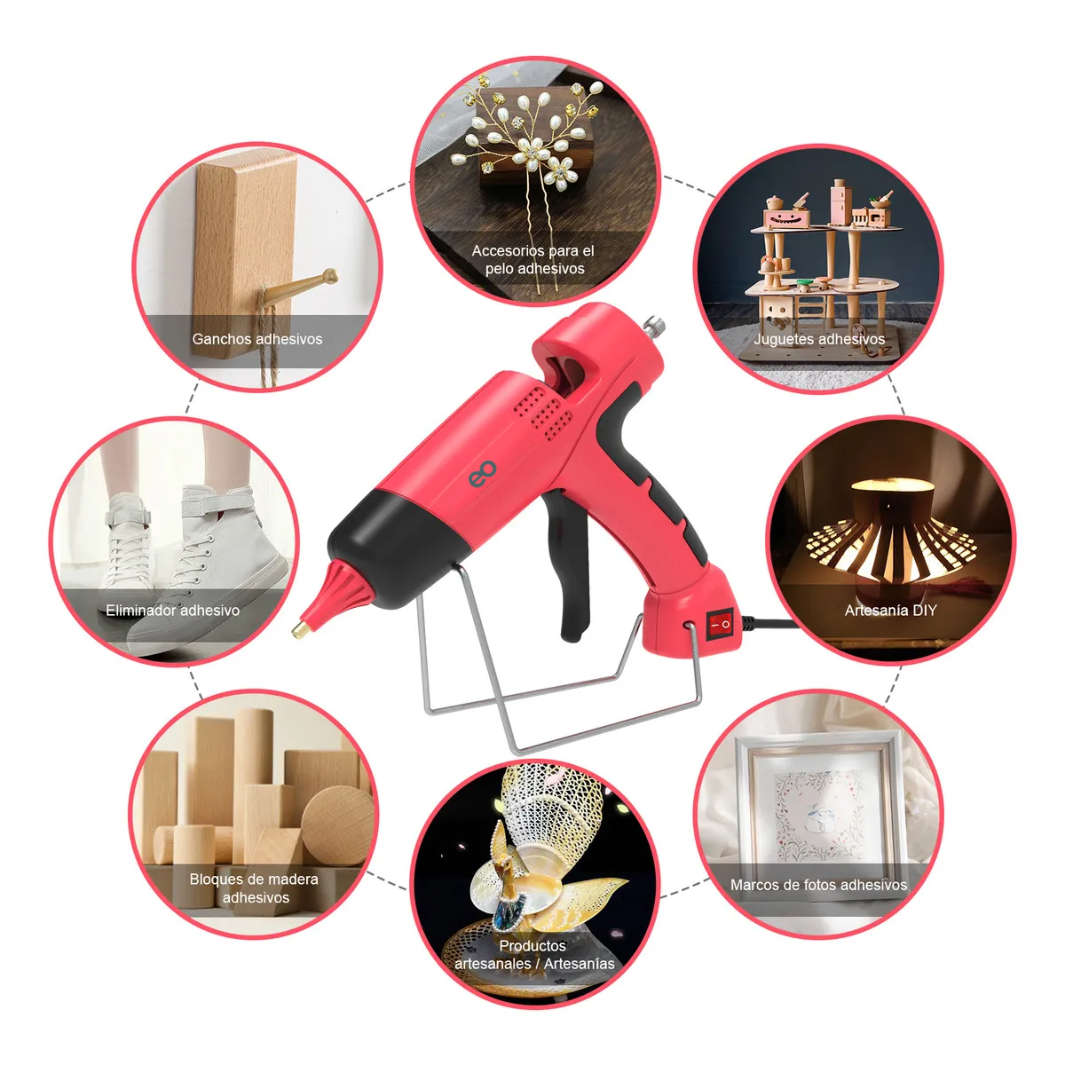 Foto 4 pulgar | Pistola De Silicona Caliente Eléctrica Eo Safe Imports Esi-19800 Rojo