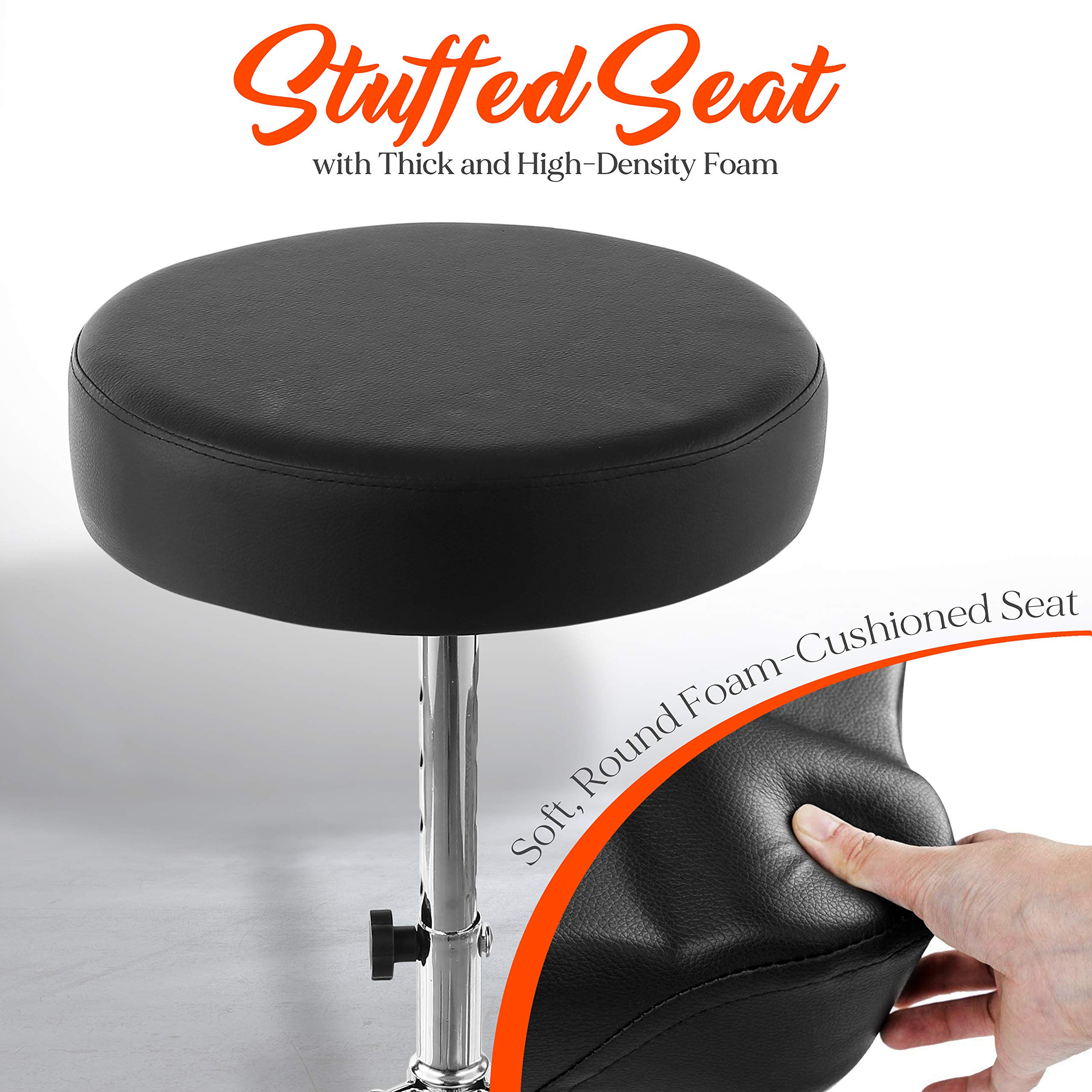Foto 4 pulgar | Taburete Drum Throne Pyle Ajustable Con Asiento Acolchado En Espuma - Venta Internacional.